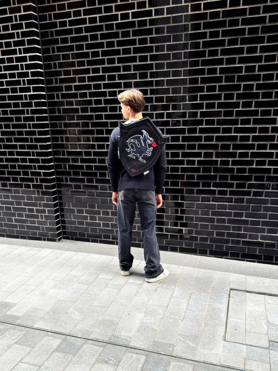 DELORE BLACK SHIELD BACKPACK - Delore